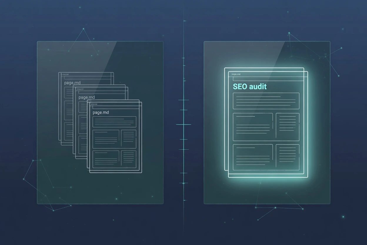 Center hub labeled Named job with three orbiting glass file cards labeled xlsx, pptx, and DESIGN.md