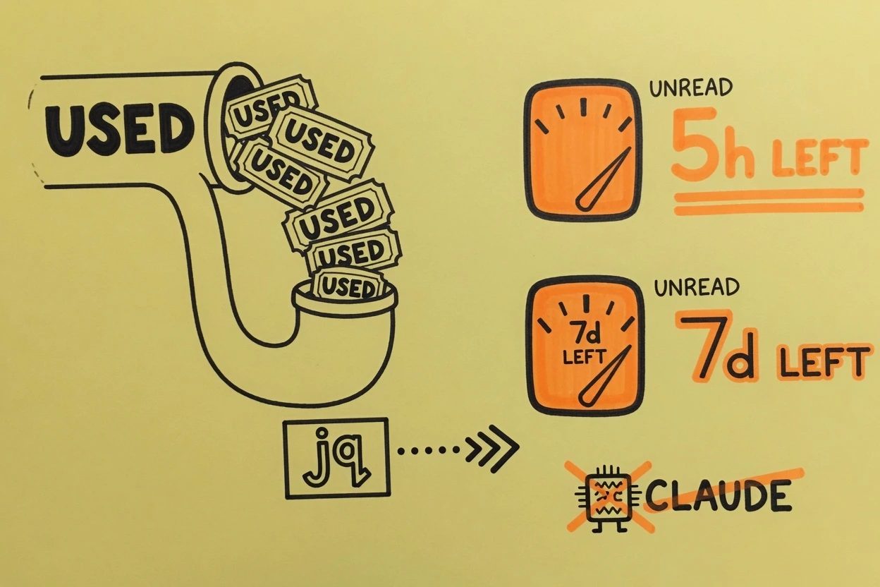 Yellow sketchnote split, ESC scribbled out on the left and a SLOW hourglass stamped CANCEL on the right